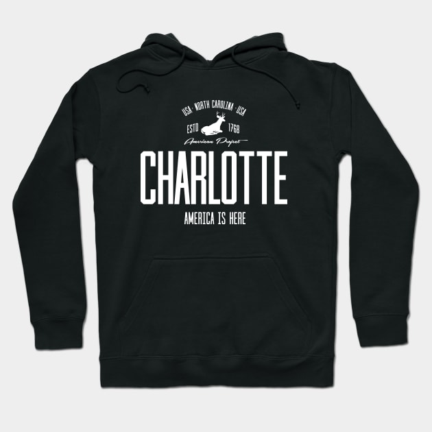 USA, America, Charlotte, North Carolina Hoodie by NEFT PROJECT